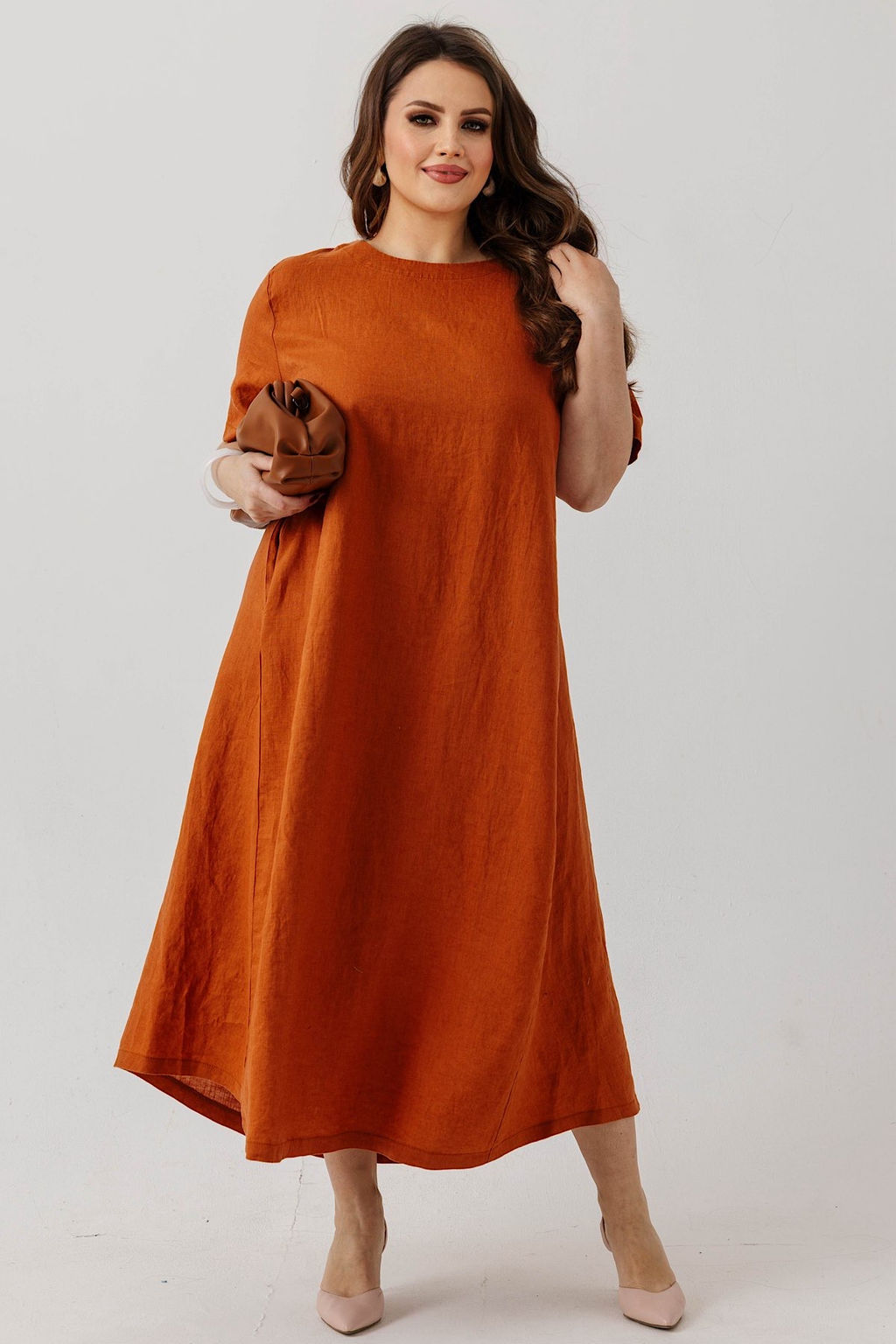 Платье 8808-6/01/Терракотовый