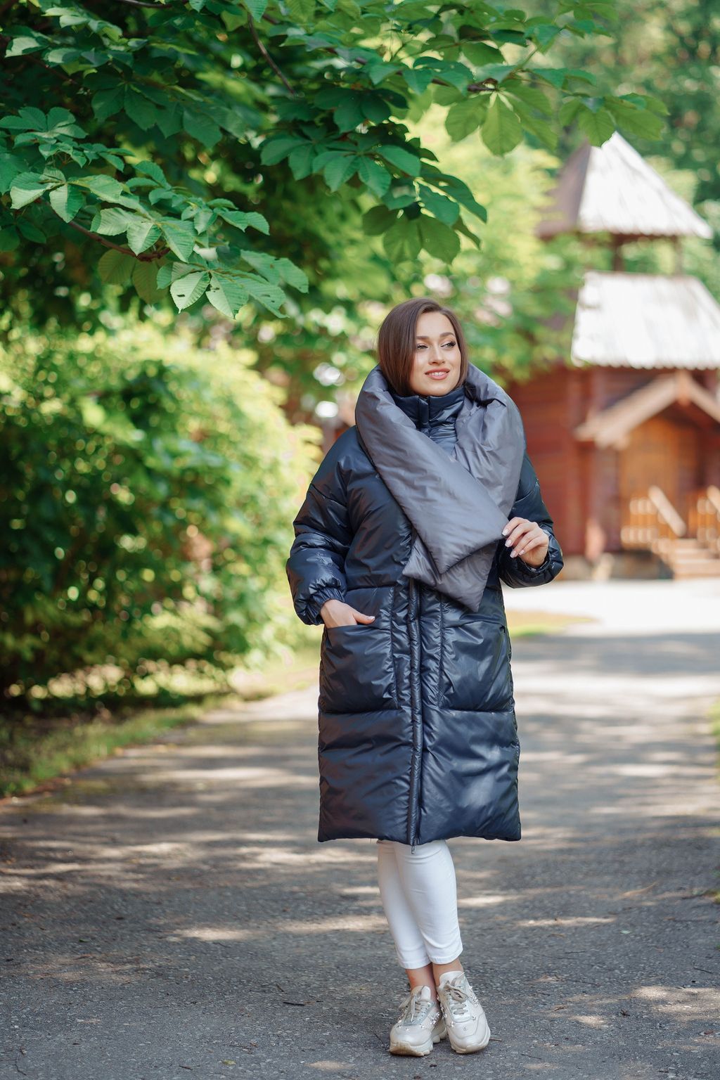 Куртка женская зимняя 22600 (черный/какао) - Kankan фото 13