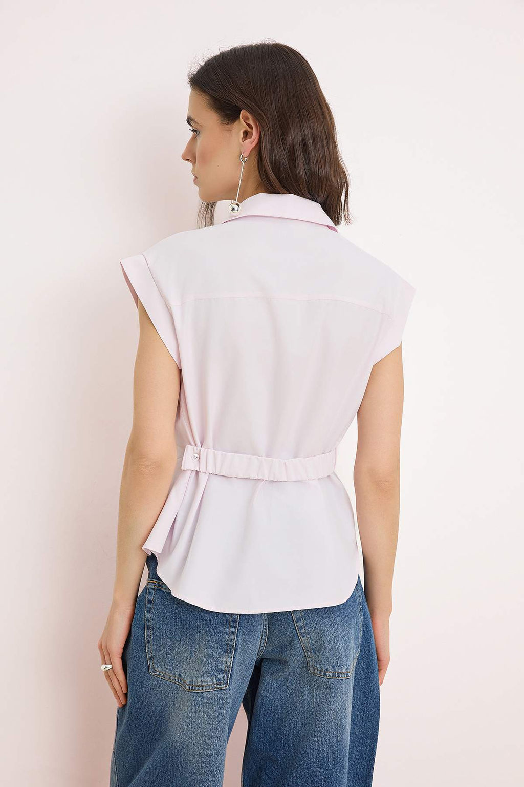 Kahverengi Asimetrik Kapamal? Bedene Oturan Gomlek TWOSS26GO00111 - Trendyolmilla фото 9