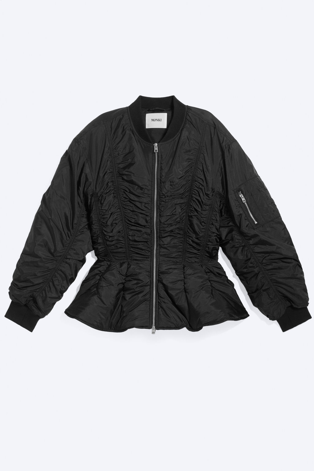 Cazadora bomber con peplum fruncido - H&m фото 2