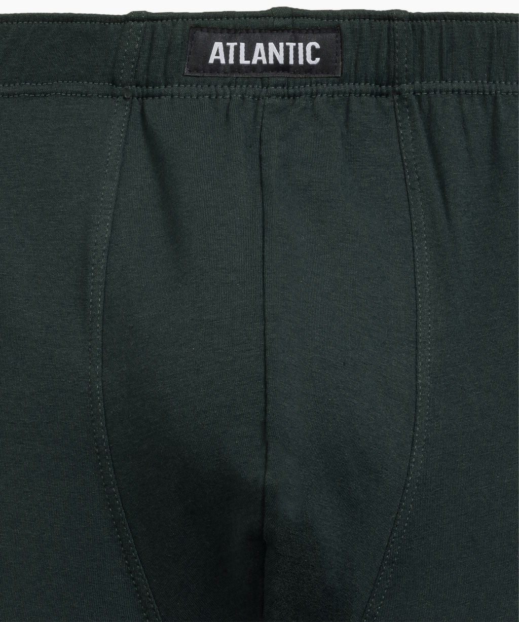 ATLANTIC 2MH-173 Трусы шорты Solid Long - набор 2 шт. черный + изумрудный  фото 5