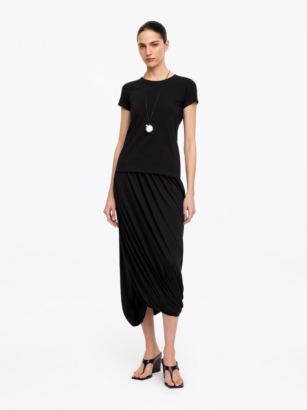 Falda midi drapeada - H&m фото 3