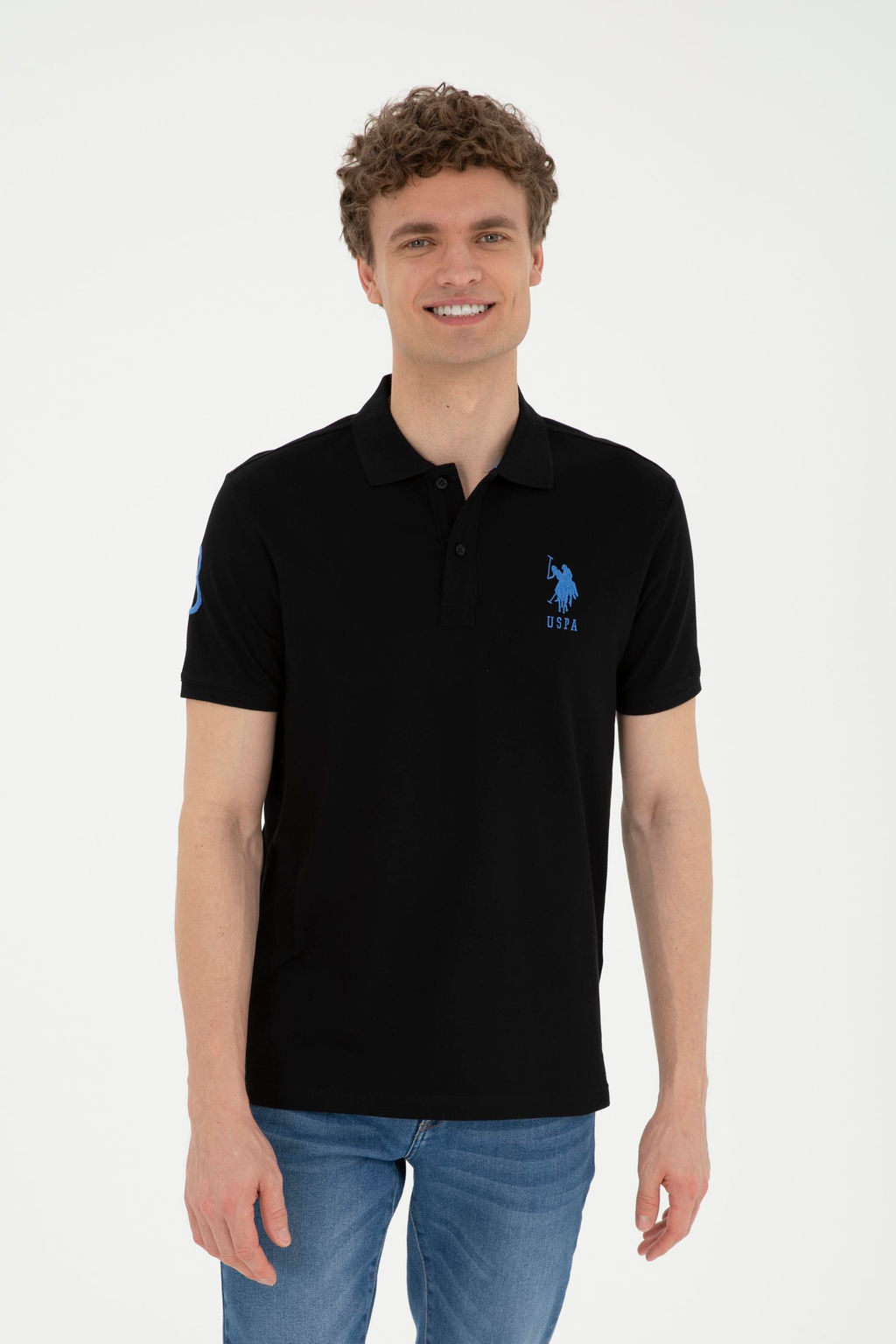 Мужская черная базовая футболка - U.s. polo assn фото 3