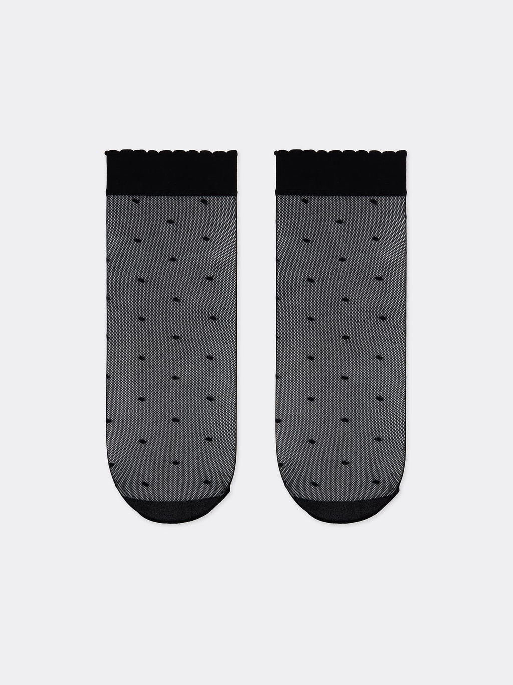 Цена за 5 пар! Женские высокие носки из полиамида черного цвета в горошек черный 263PA-1358 - Mark formelle фото 4