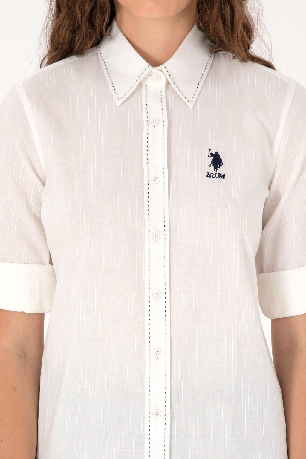 Kad_n Beyaz Uzun Kollu G_mlek Sepette S_rpriz _ndirim - U.s. polo assn фото 6