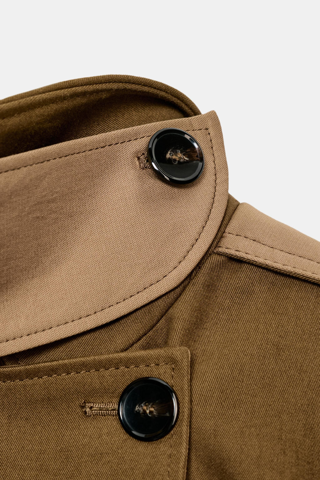ZW COLLECTION LONG CONTRAST TRENCH COAT - Zara фото 13