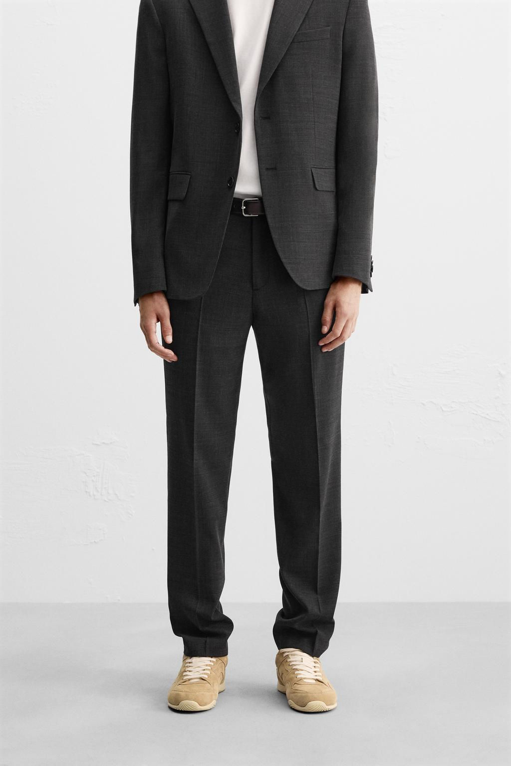 TEXTURED SUIT TROUSERS - Zara фото 2