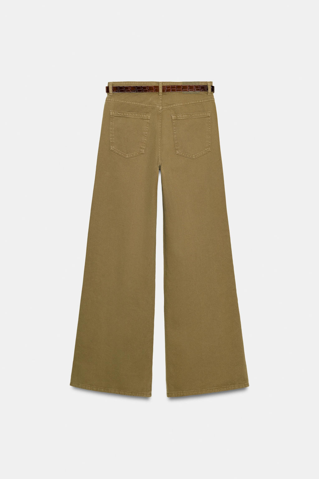 JEANS Z1975 WIDE LEG CINTUR?N / Khaki - Zara фото 8