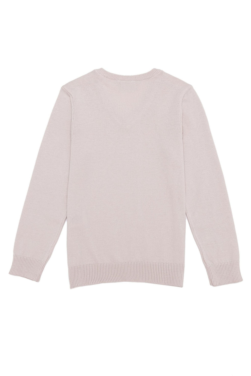 Девушка кремовый V-образным вырезом трикотаж свитер Basic - U.s. polo assn фото 5