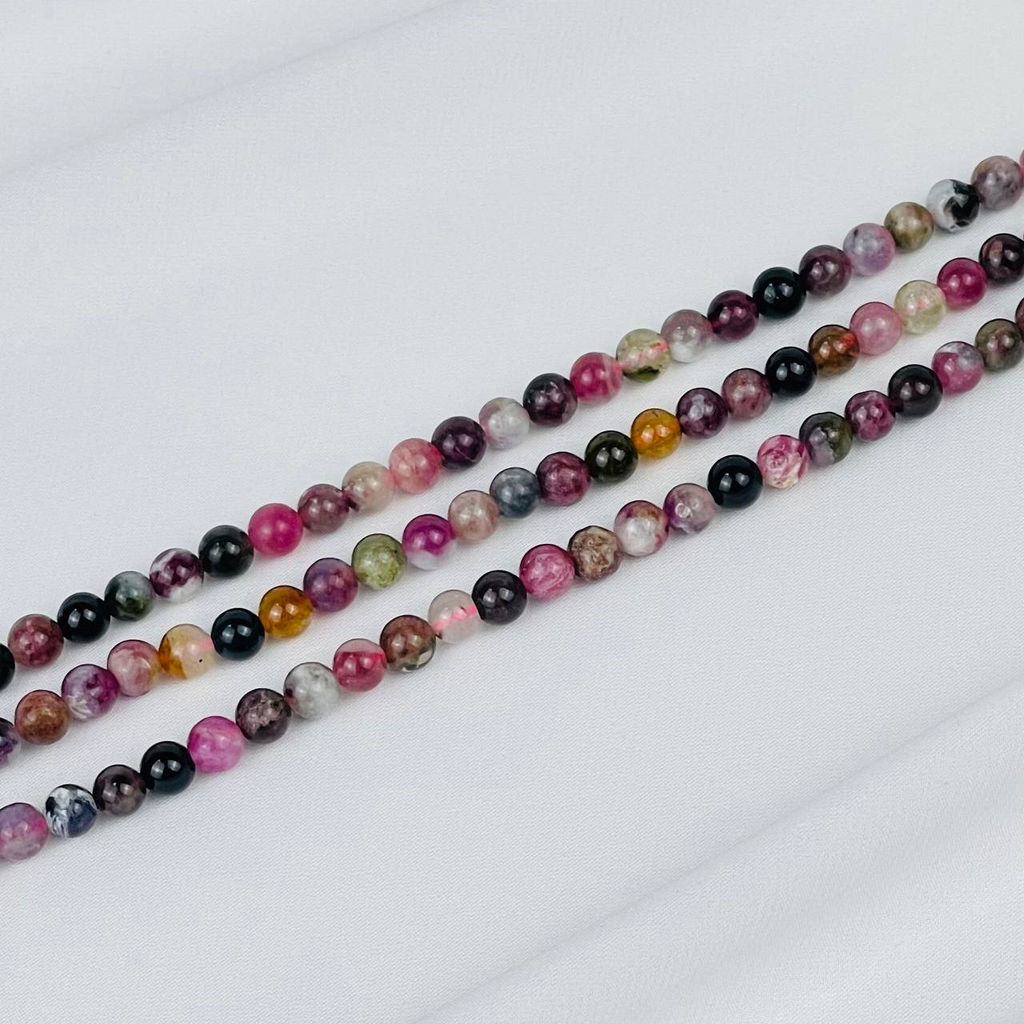 Бусины для украшений из Турмалина микс (68 бусин) 39 см