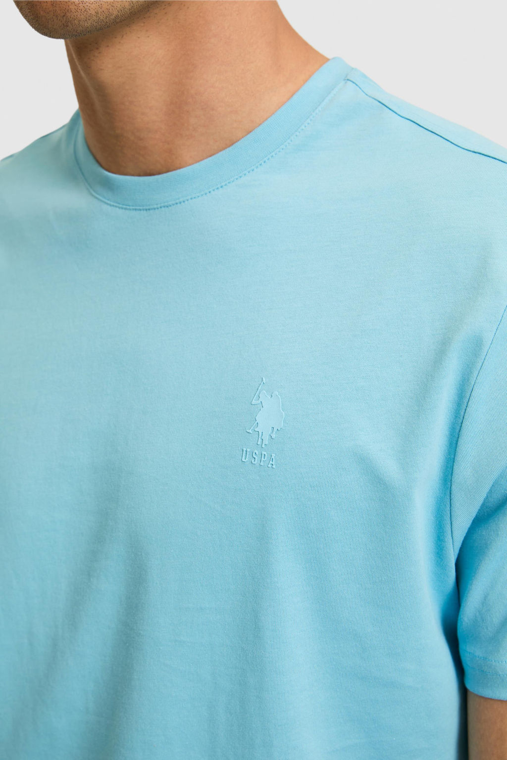 Erkek Regular Fit Bisiklet Yaka Aqua Basic Ti__rt