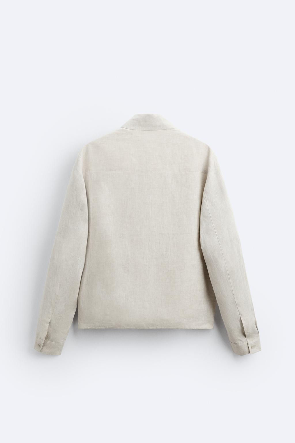 100% LINEN JACKET - Zara фото 8