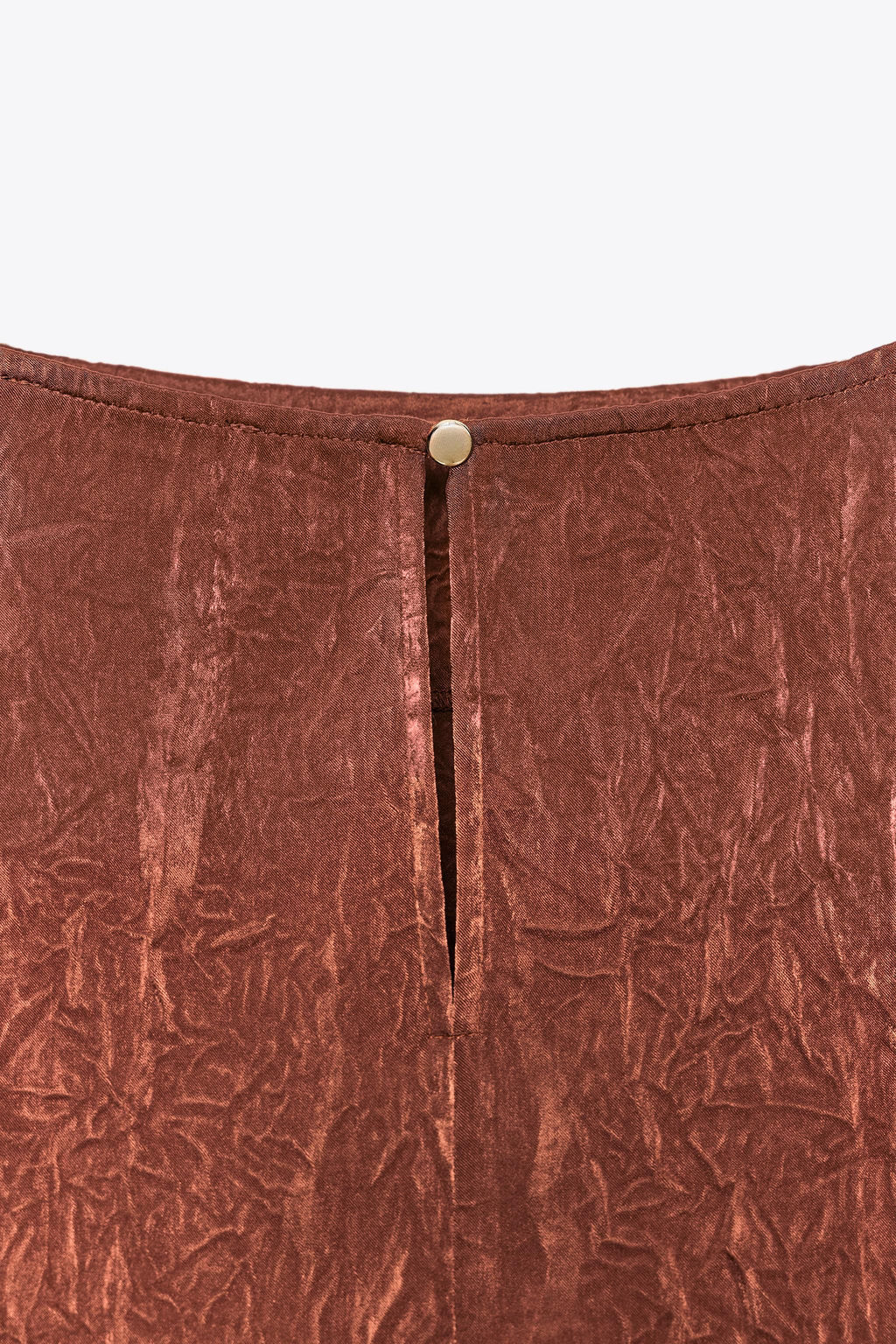 CRINKLED EFFECT SATIN TOP - Zara фото 8