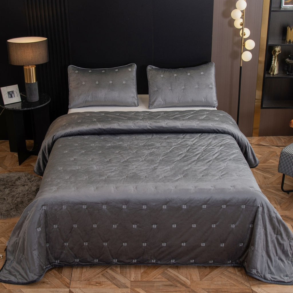 Велюровое покрывало Grande OVS007 240*260 50-70 2 шт