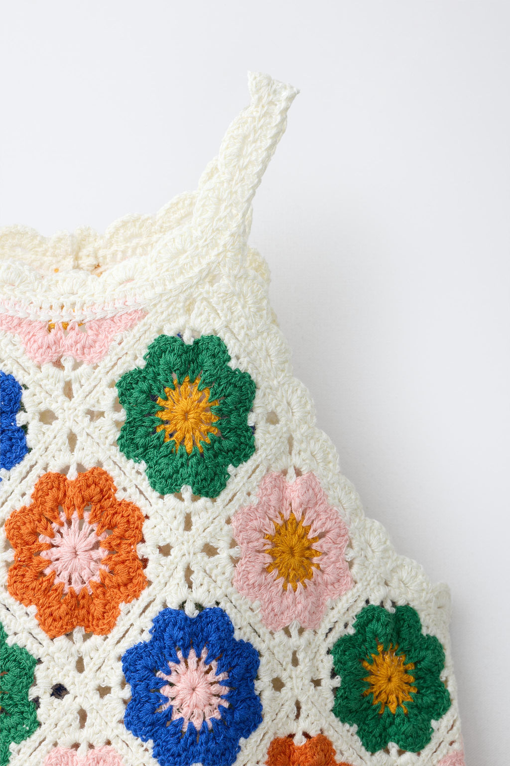 TOP PUNTO CROCHET FLORES / Multicolor - Zara фото 5