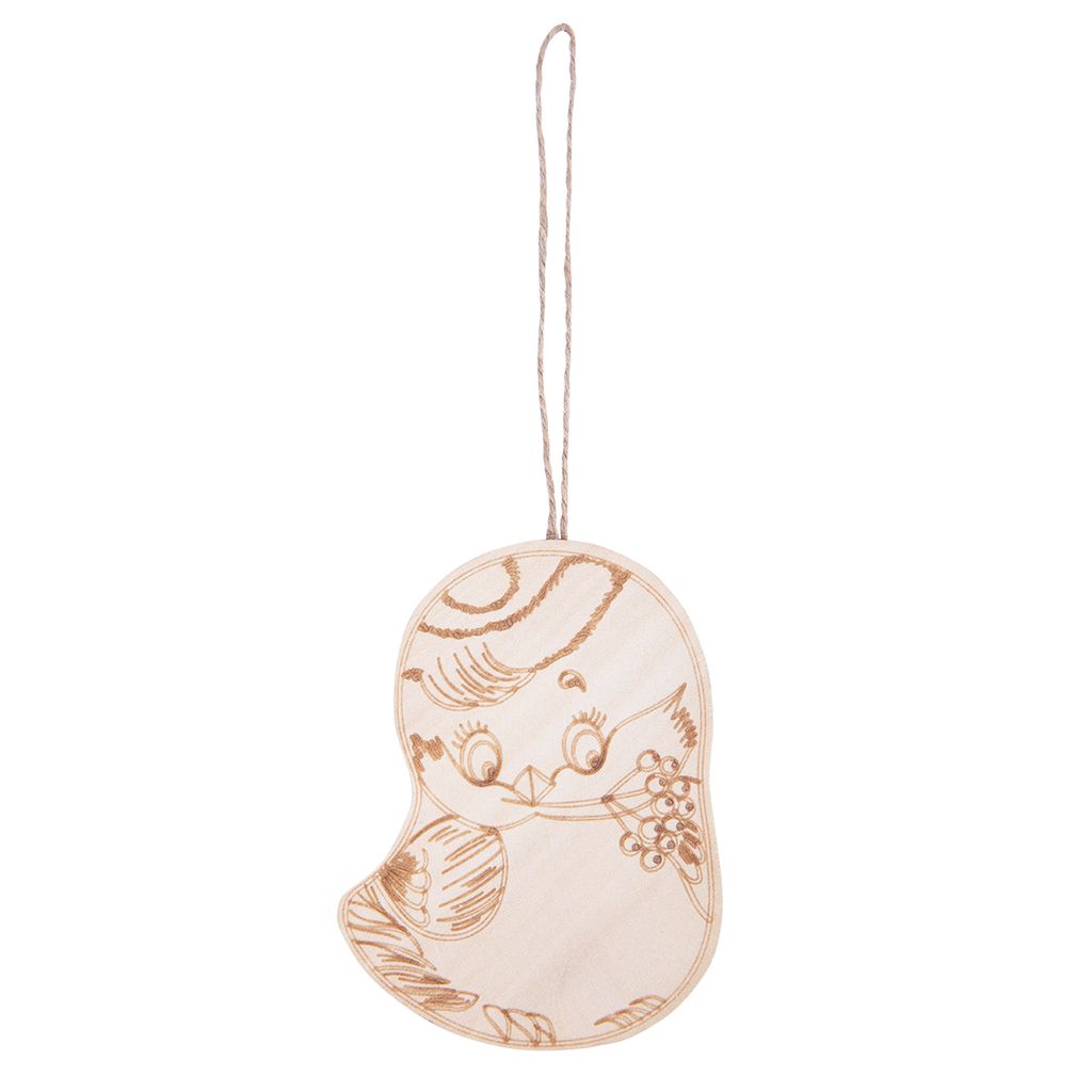 Заготовка для декорирования Mr. Carving ПР-49 Заготовка на подвесе с рисунком липа Птенец в шапке (9.8х7.5х1.4)  фото 2