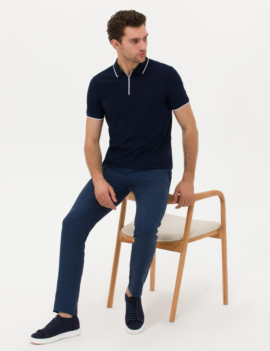 Lacivert Slim Fit T-Shirt - Cacharel фото 4