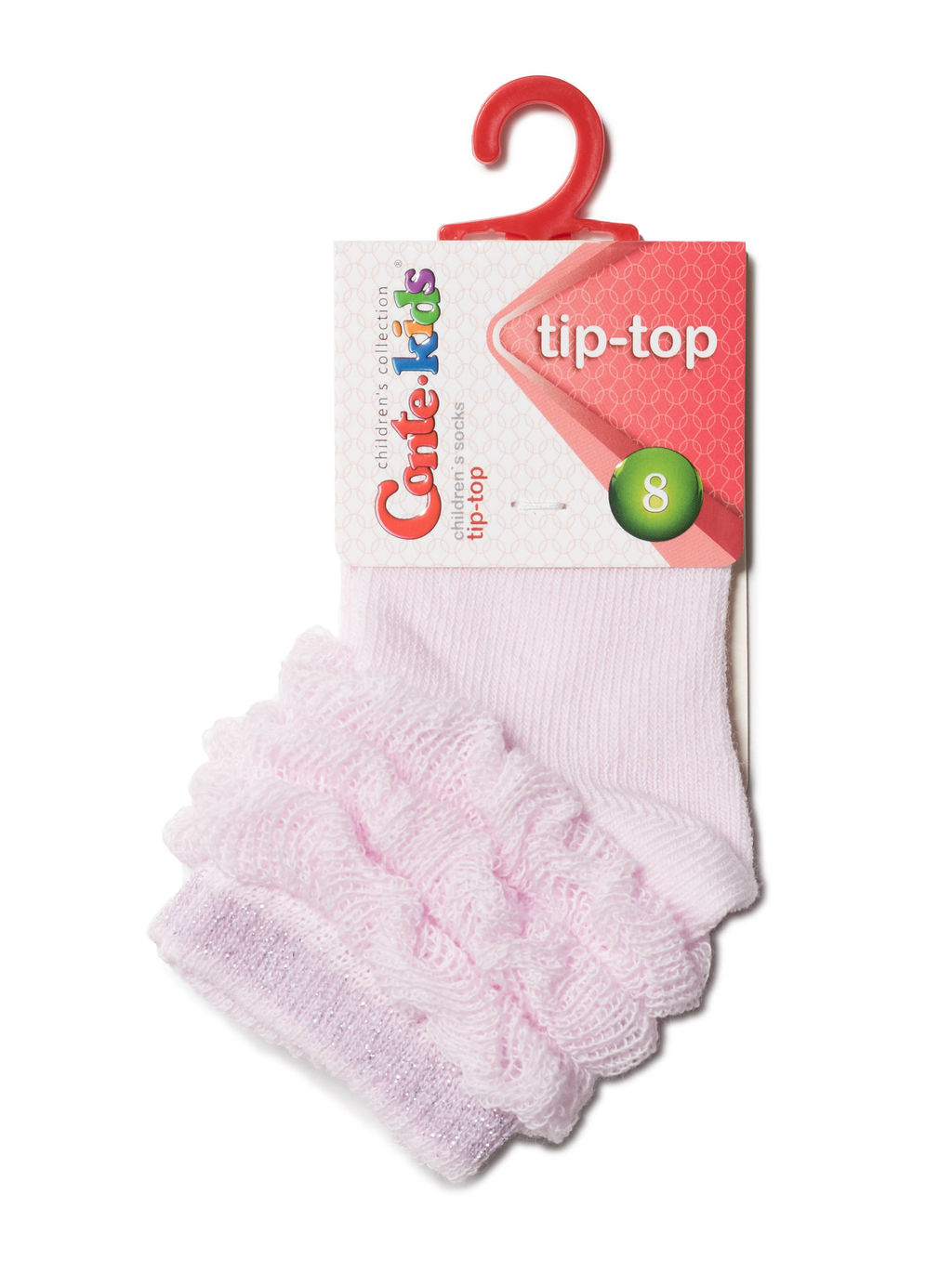 Цена за 2 пары Conte-kids Модные хлопковые носки TIP-TOP для самых маленьких св.розовый