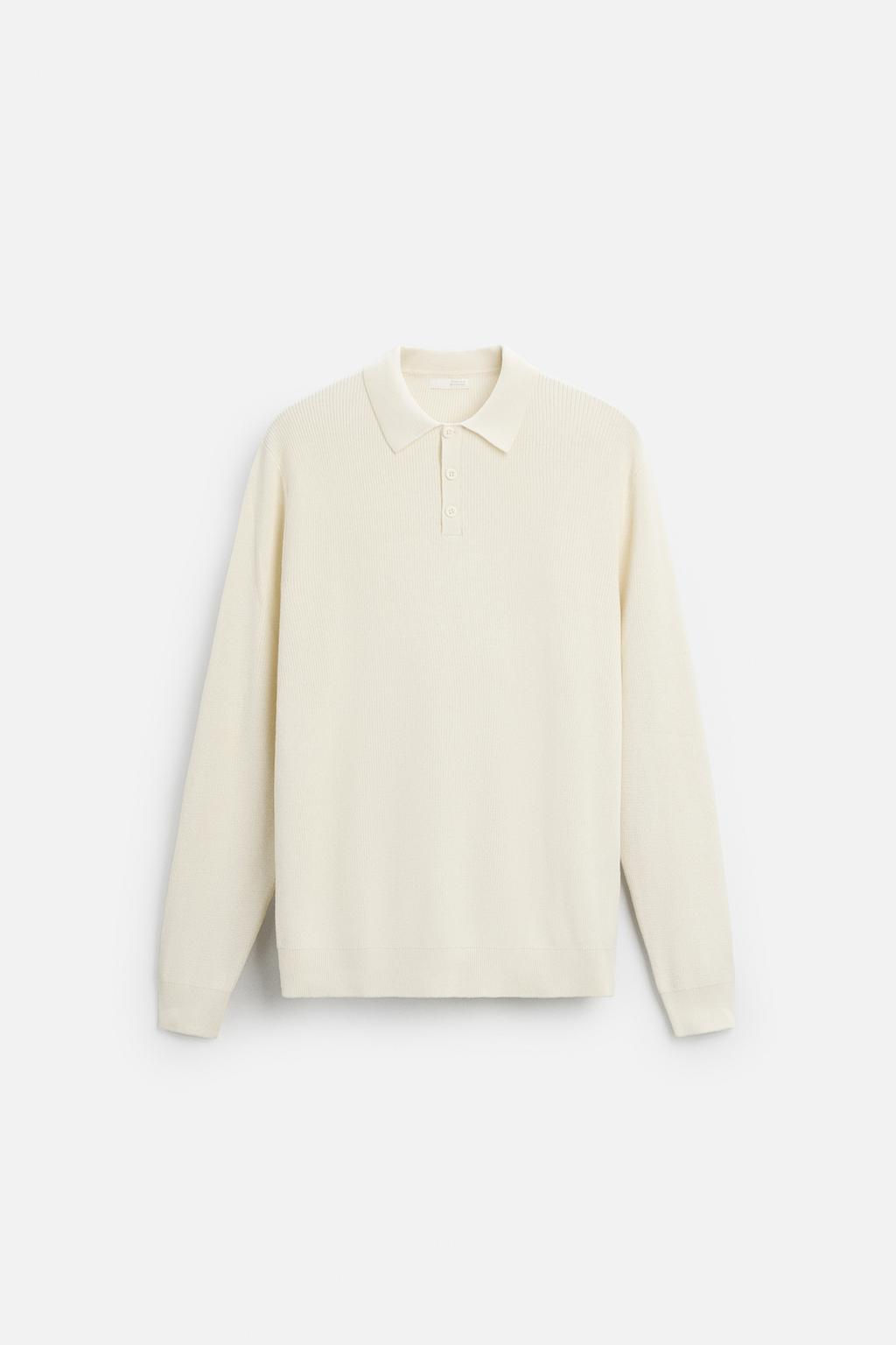 PURL KNIT POLO SHIRT - Zara фото 14