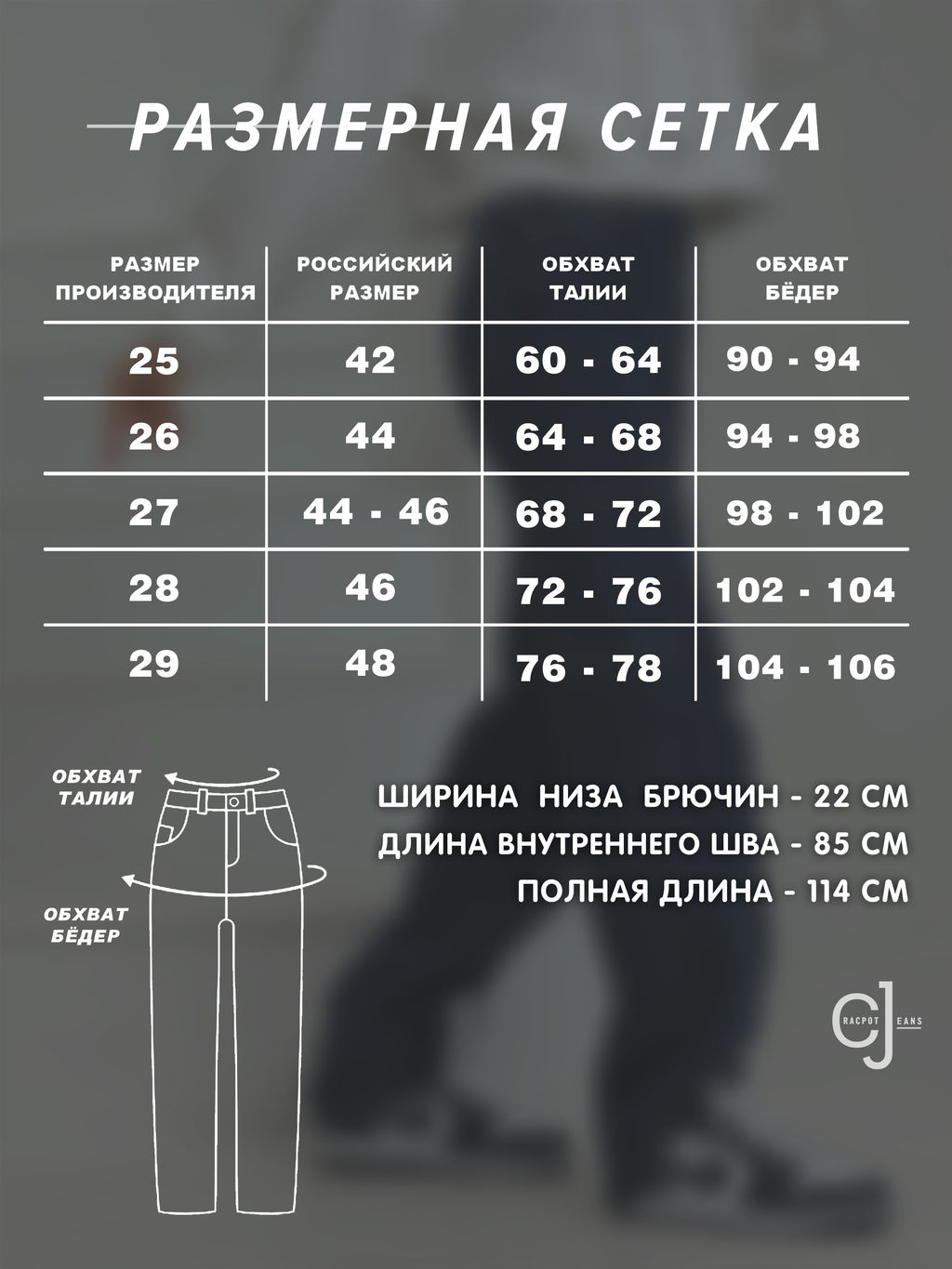 Женские джинсы прямые тонкие CRACPOT 1607