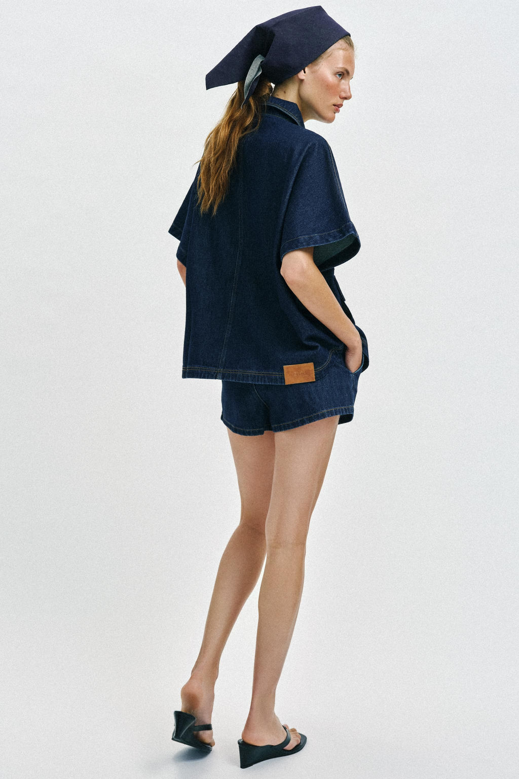 SOBRECAMISA Z1975 DENIM OVERSIZE / Azul - Zara фото 8