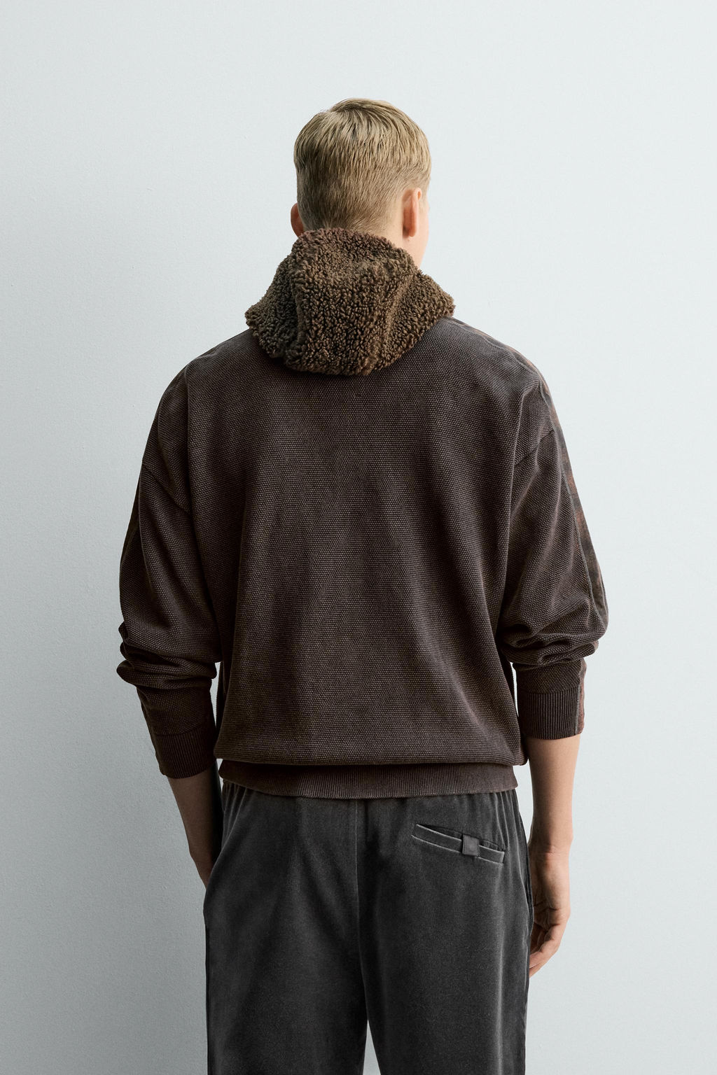 WASHED KNITTED CARDIGAN WITH STRIPES X SR_A - Zara фото 3