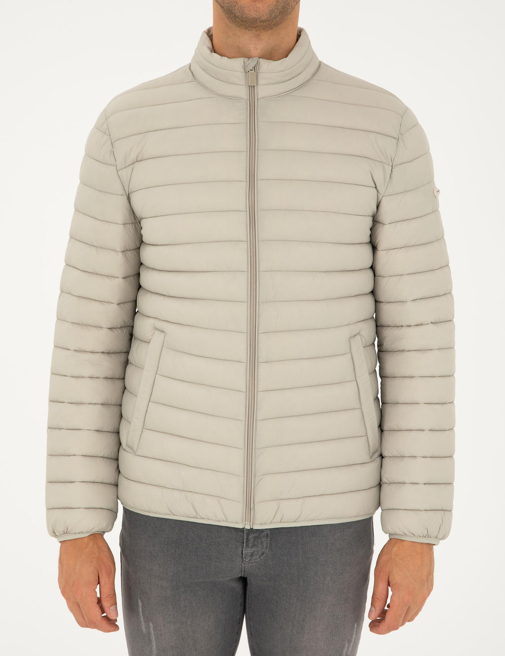 Bej Kapitone Spor Mont - Pierre cardin фото 7