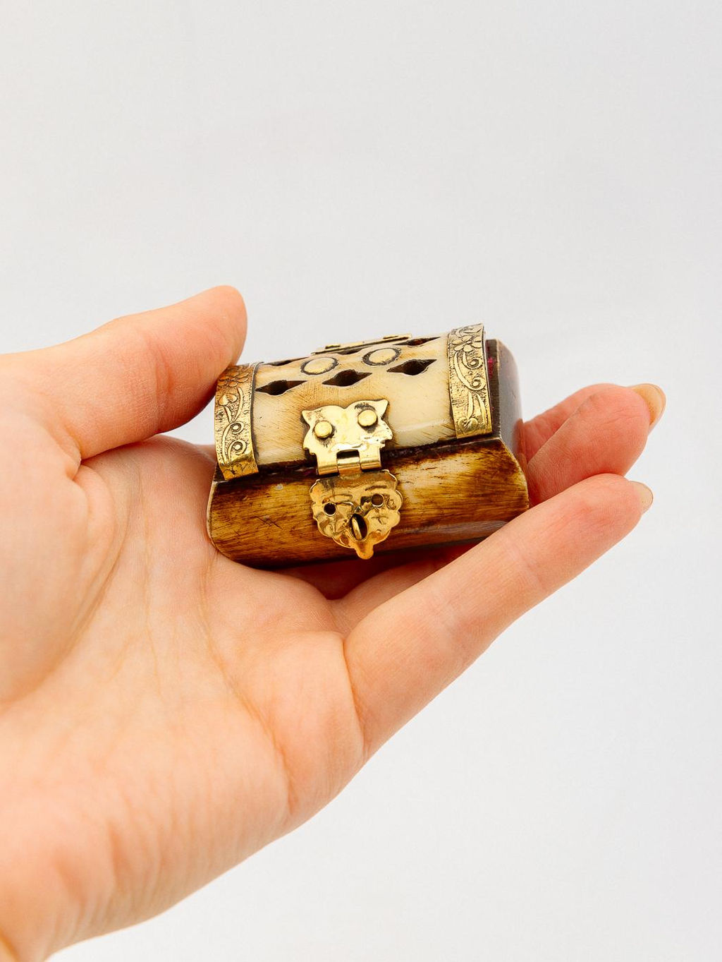 Шкатулка с инкрустацией (кость) №Шк121/2 2шт/уп - Ганг фото 5