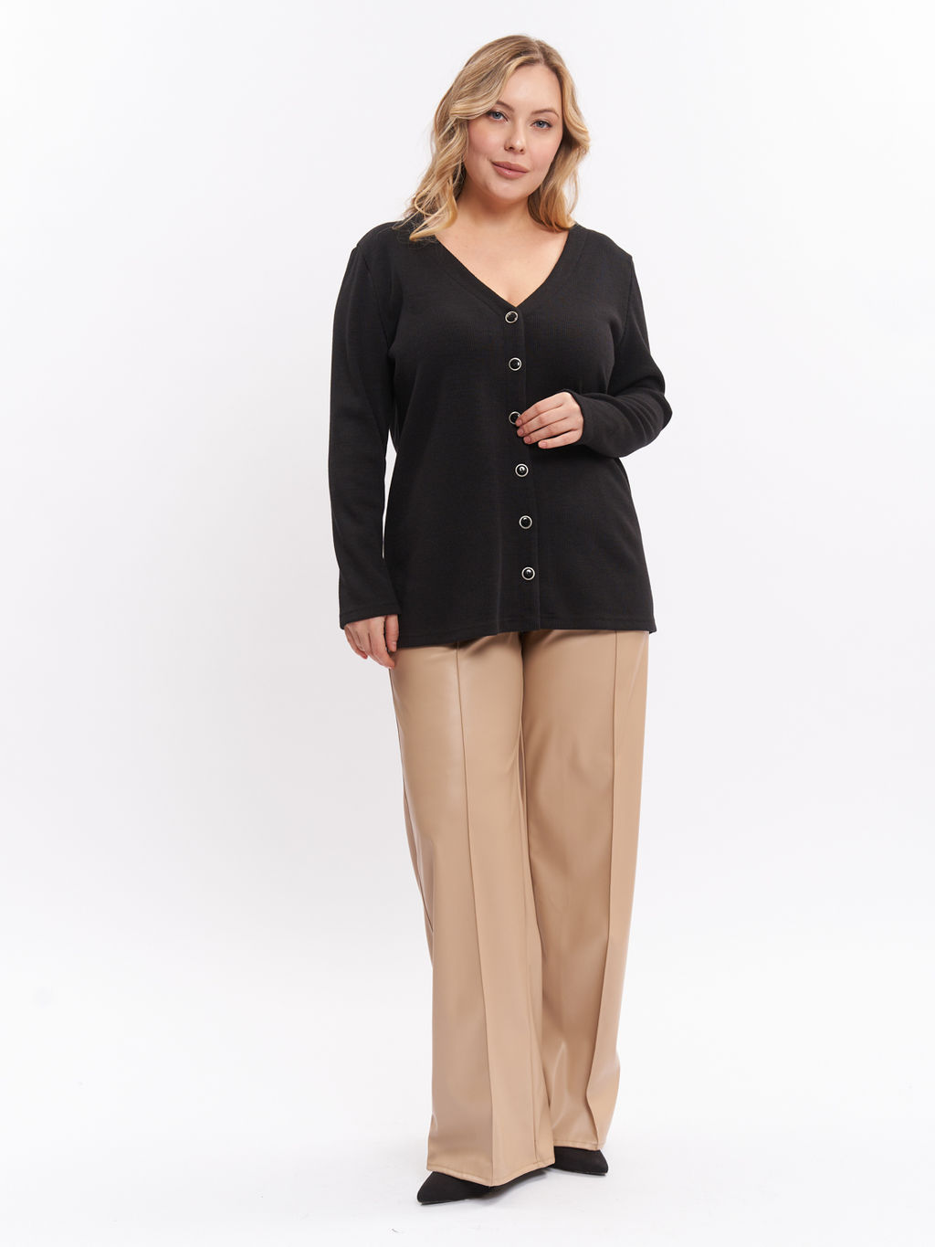 Кардиган в рубчик GA81008BLK01 - Артесса фото 7