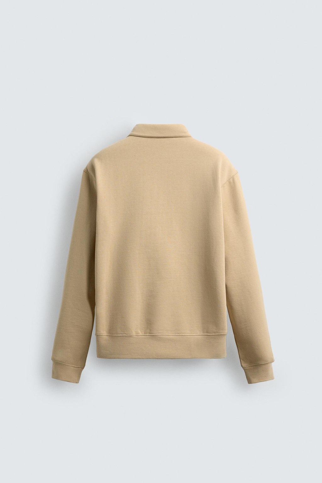 SUDADERA CUELLO CREMALLERA B?SICA / paja - Zara фото 7