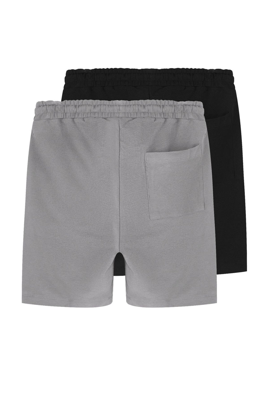 Siyah-Gri 2li Paket Regular/Normal Kesim %100 Pamuklu Dokulu Sort & Bermuda TMNSS25SR00040