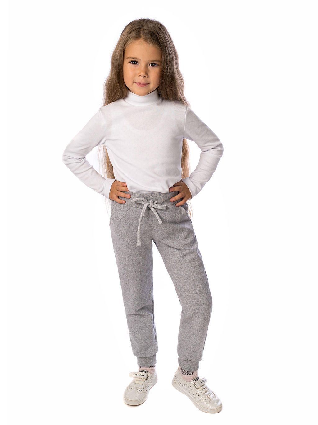 Брюки детские серый меланж
