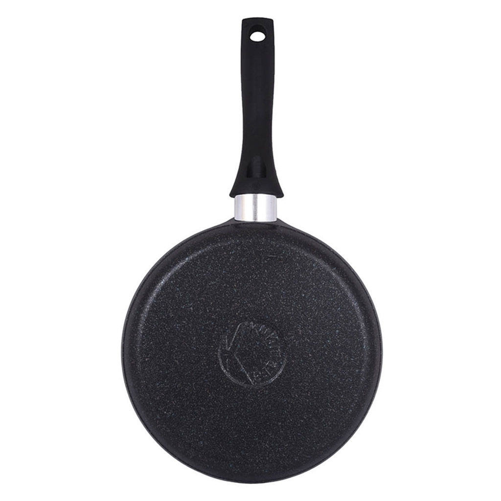 Сковорода блинная с тефлоновым покрытием д24см Granit Ultra, h2см, ручка из термостойкого пластика, голубой гранит (Россия) - можно использовать металлические кухонные принадлежности - Домашняя мода фото 3