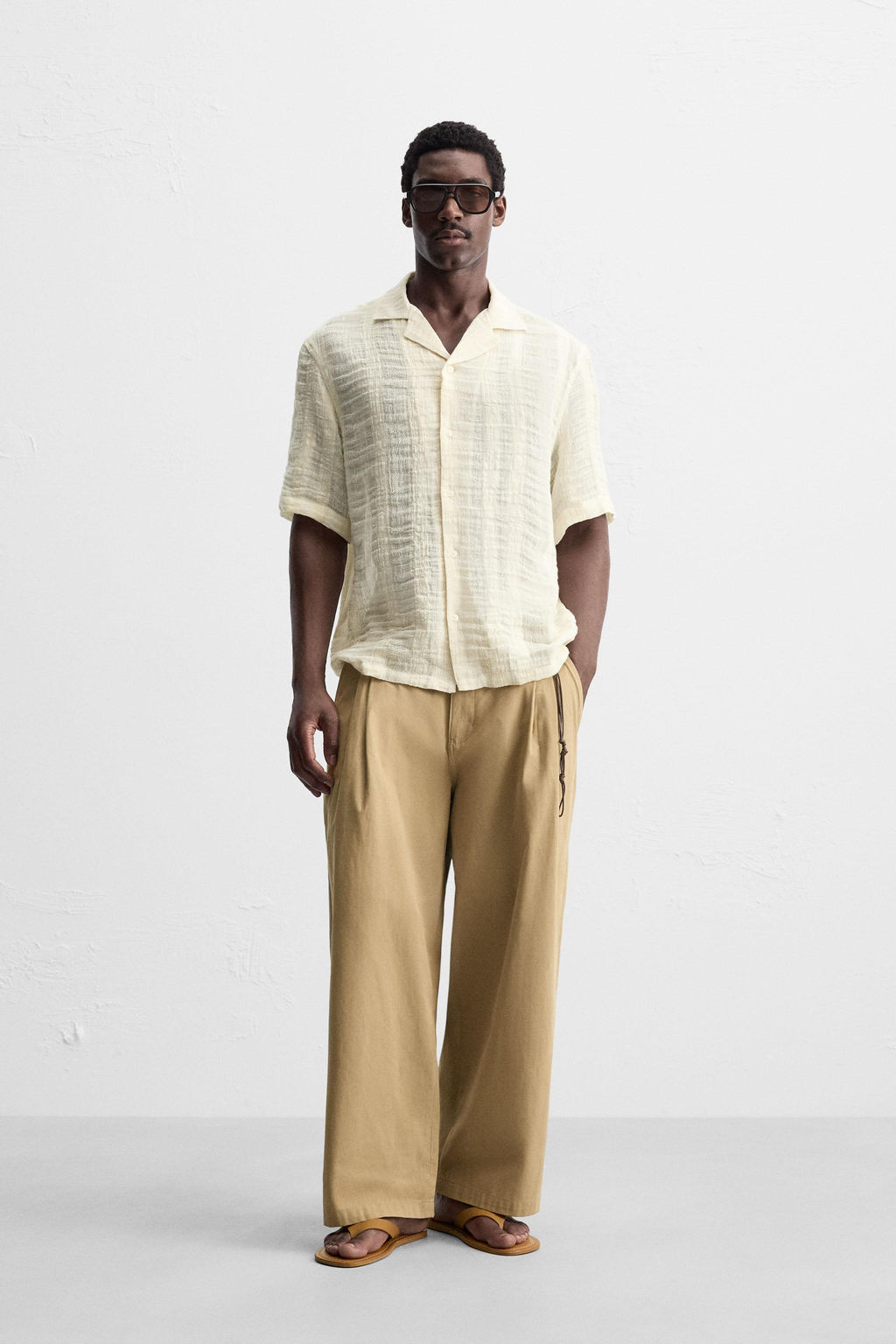 COTTON-LINEN JACQUARD SHIRT