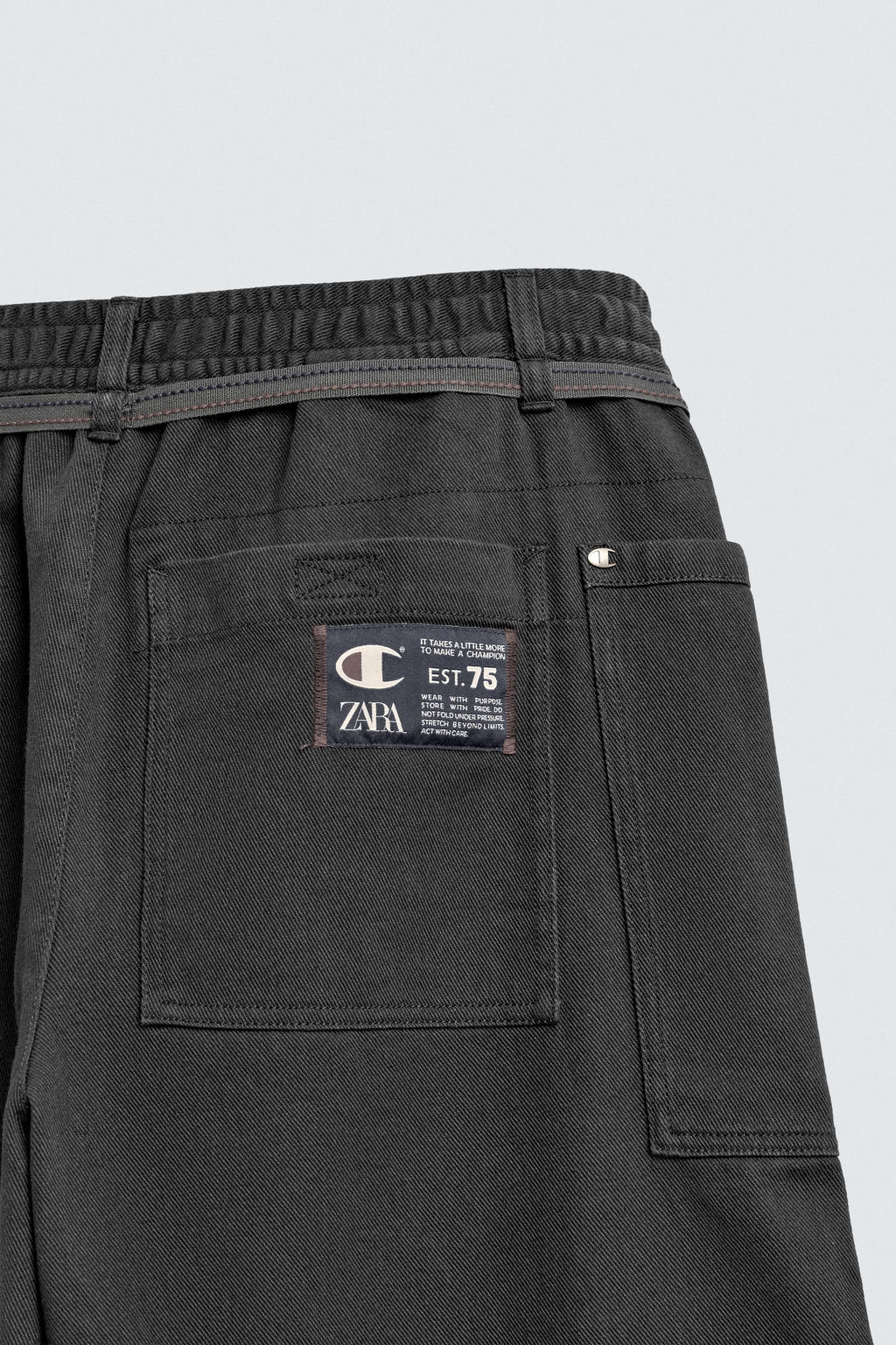 CHAMPION ® X ZARA DRAWSTRING CARGO TROUSERS  фото 10