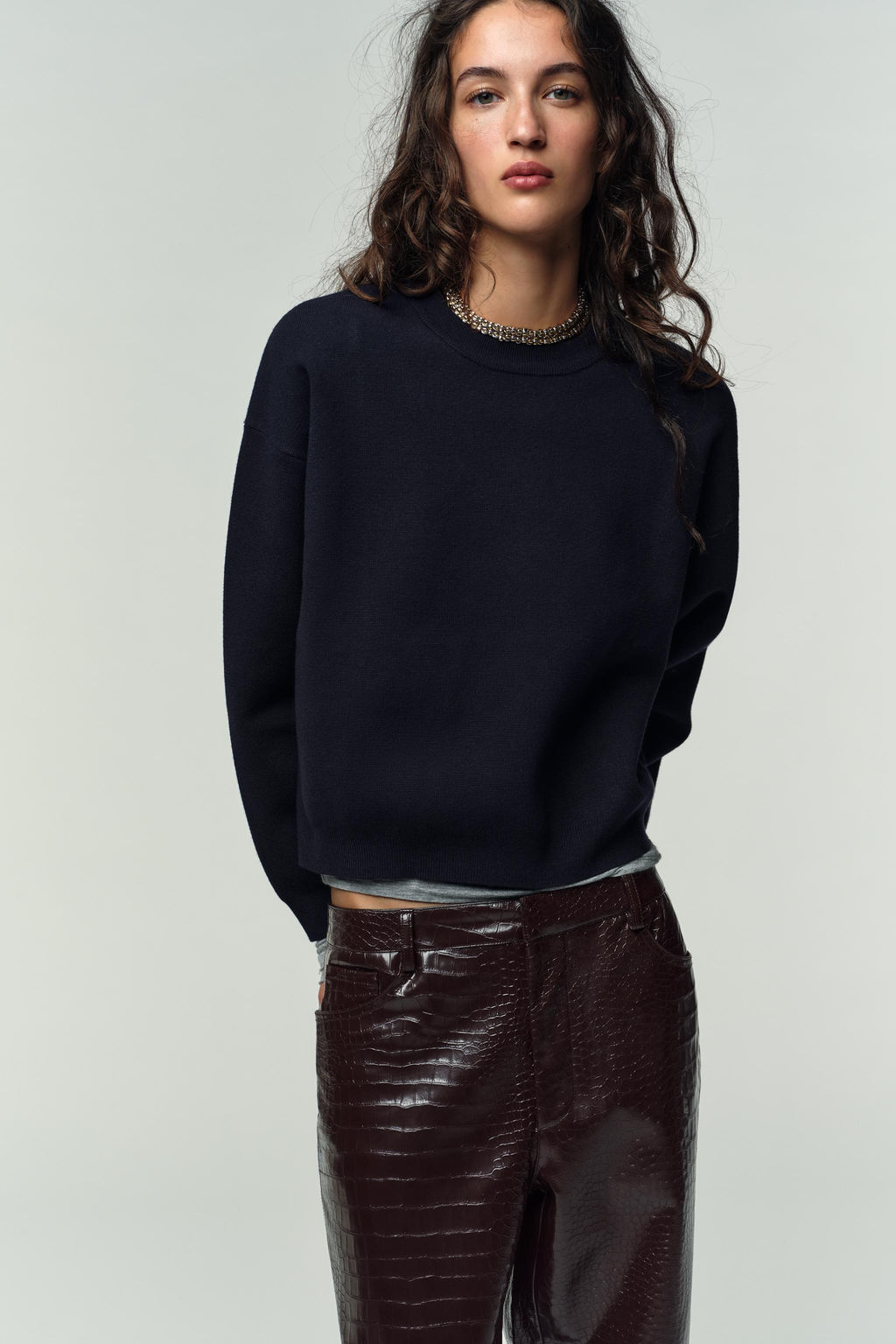 PLAIN KNIT SWEATSHIRT - Zara фото 2