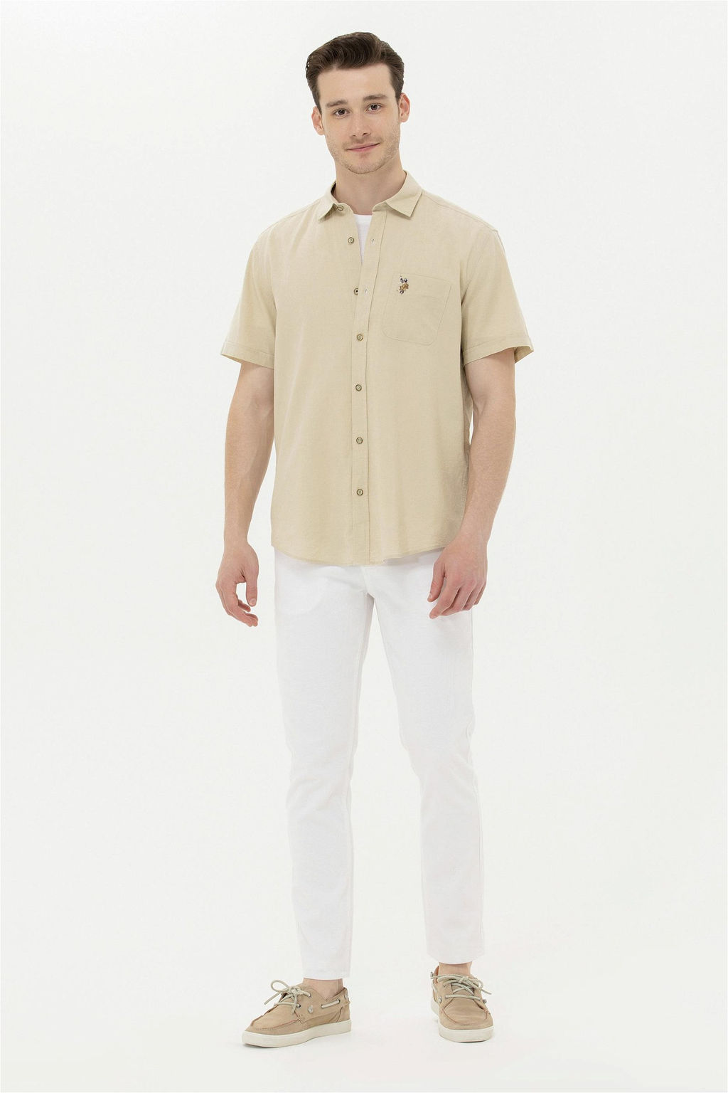 Мужские белые брюки из плотной ткани - U.s. polo assn фото 3