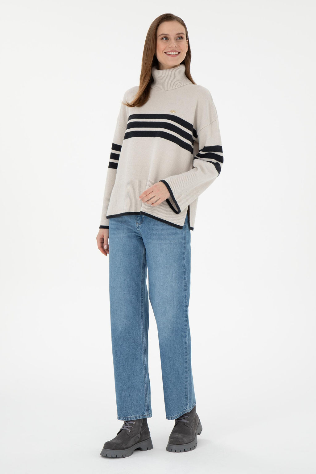 Женская водолазка с каменным воротником Неожиданная скидка в корзине - U.s. polo assn фото 4