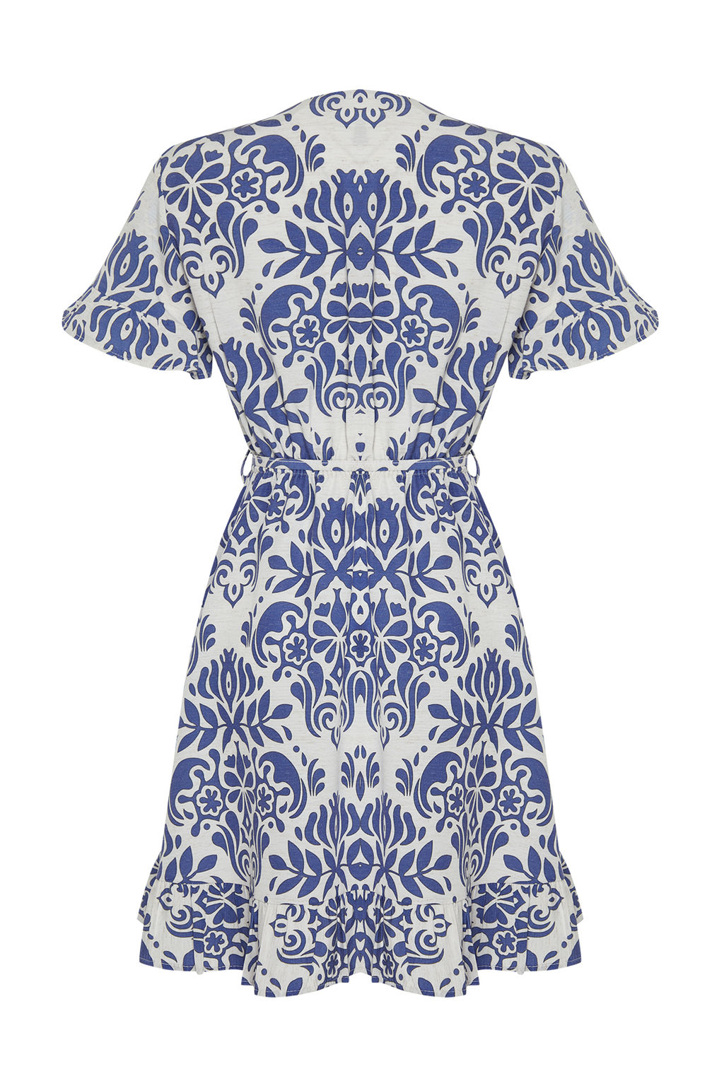 Siyah Kusakl? Cicekli F?rf?rl? Mini Dokuma Elbise TWOSS24EL00760 - Trendyolmilla фото 12