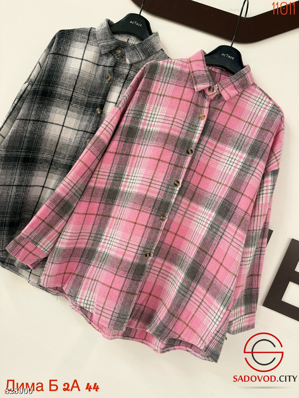 Рубашка женская в клетку