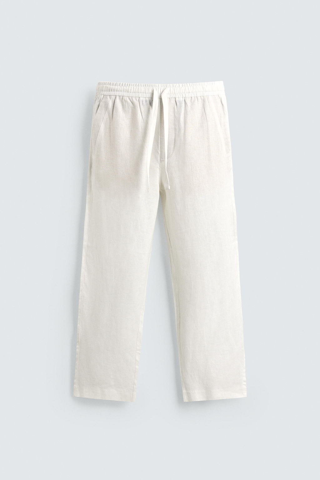 PANTAL?N RELAXED FIT 100% LINO / Blanco - Zara фото 7
