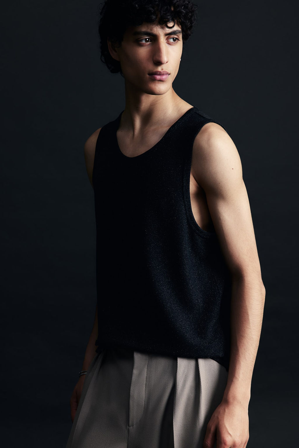 Camiseta metalizada sin mangas Regular Fit - H&m фото 3