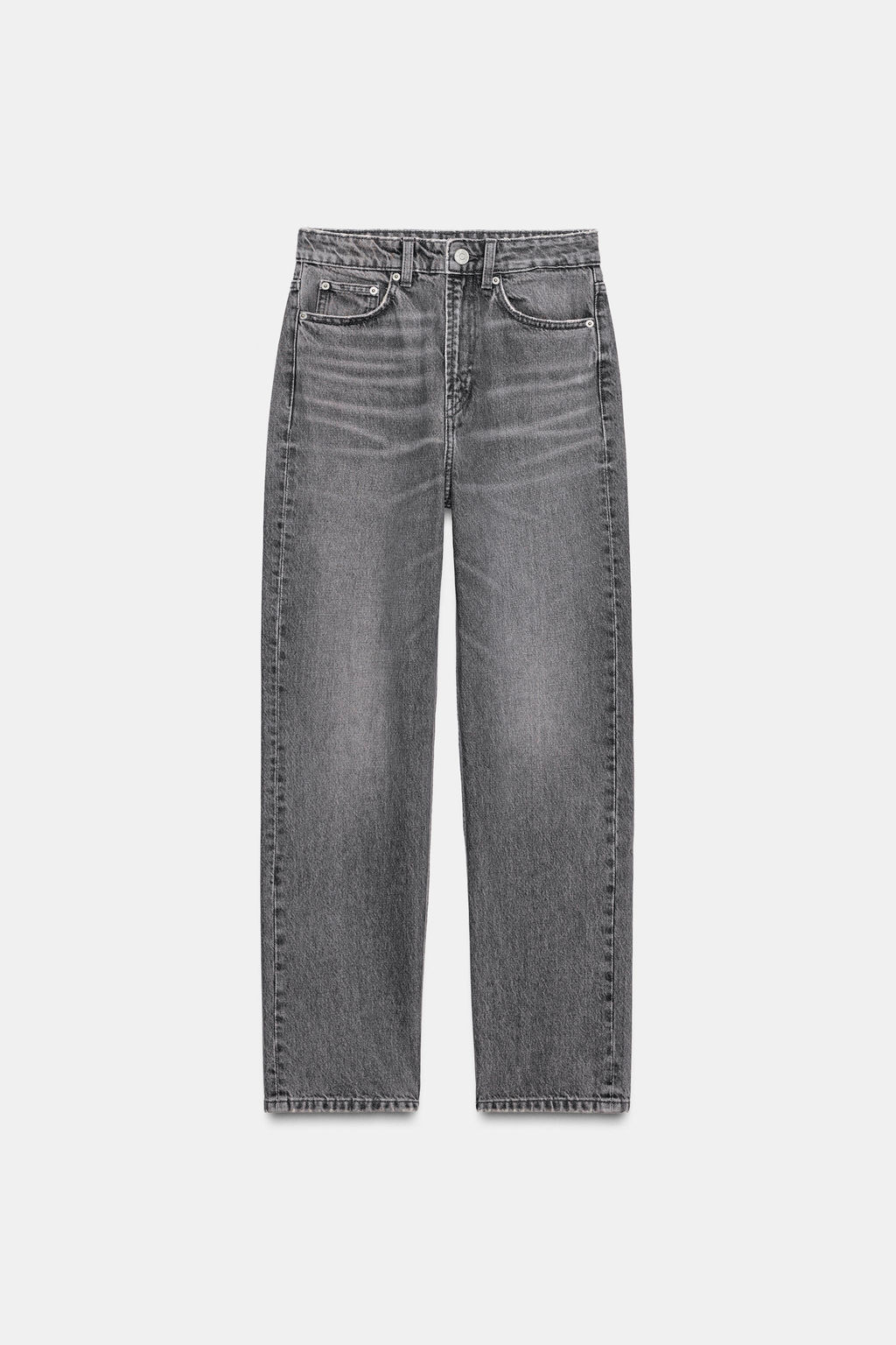 JEANS TRF MOM FIT TIRO ALTO / Gris antracita - Zara фото 7