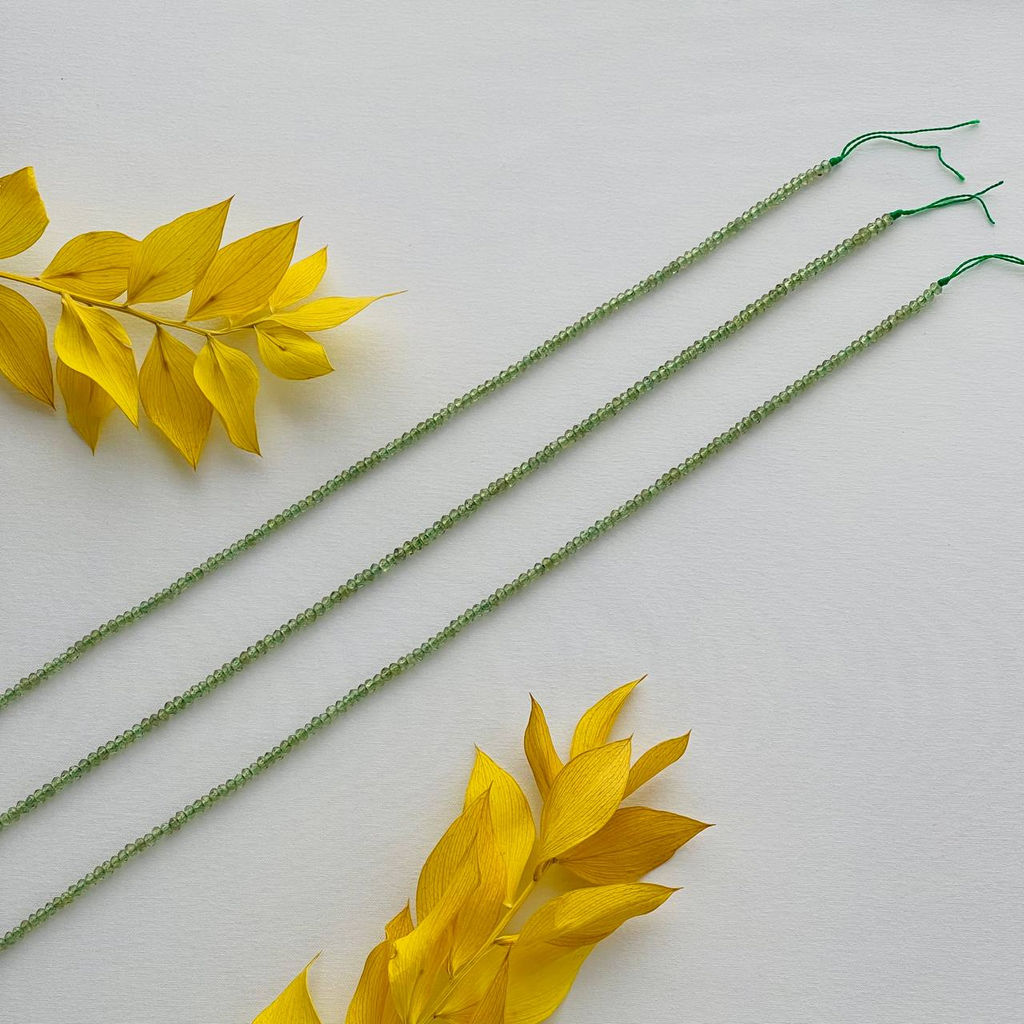 Бусины для украшений из зеленого Апатита