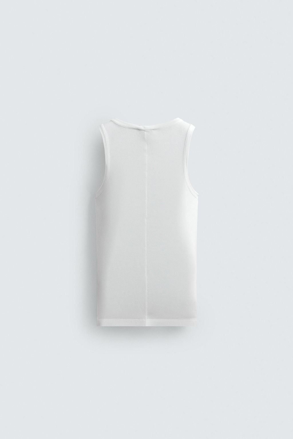 CAMISETA TANK SLIM FIT ESTRUCTURA VISCOSA / Blanco - Zara фото 7