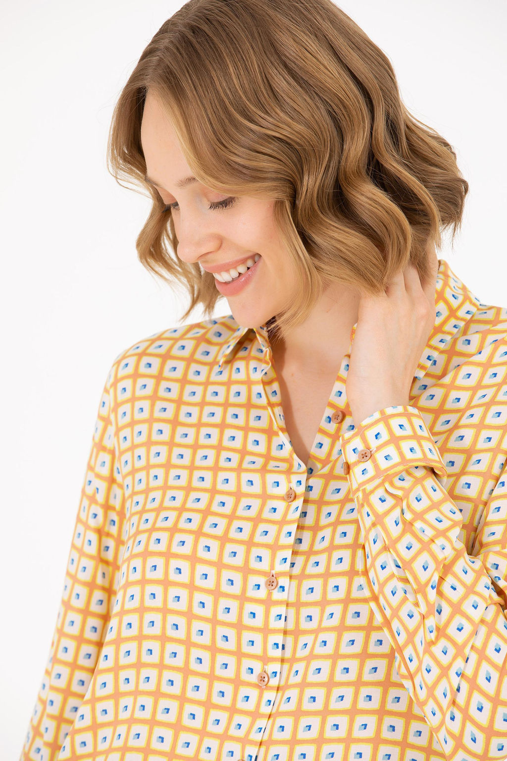 Женская рубашка лосося с длинным рукавом - U.s. polo assn фото 2