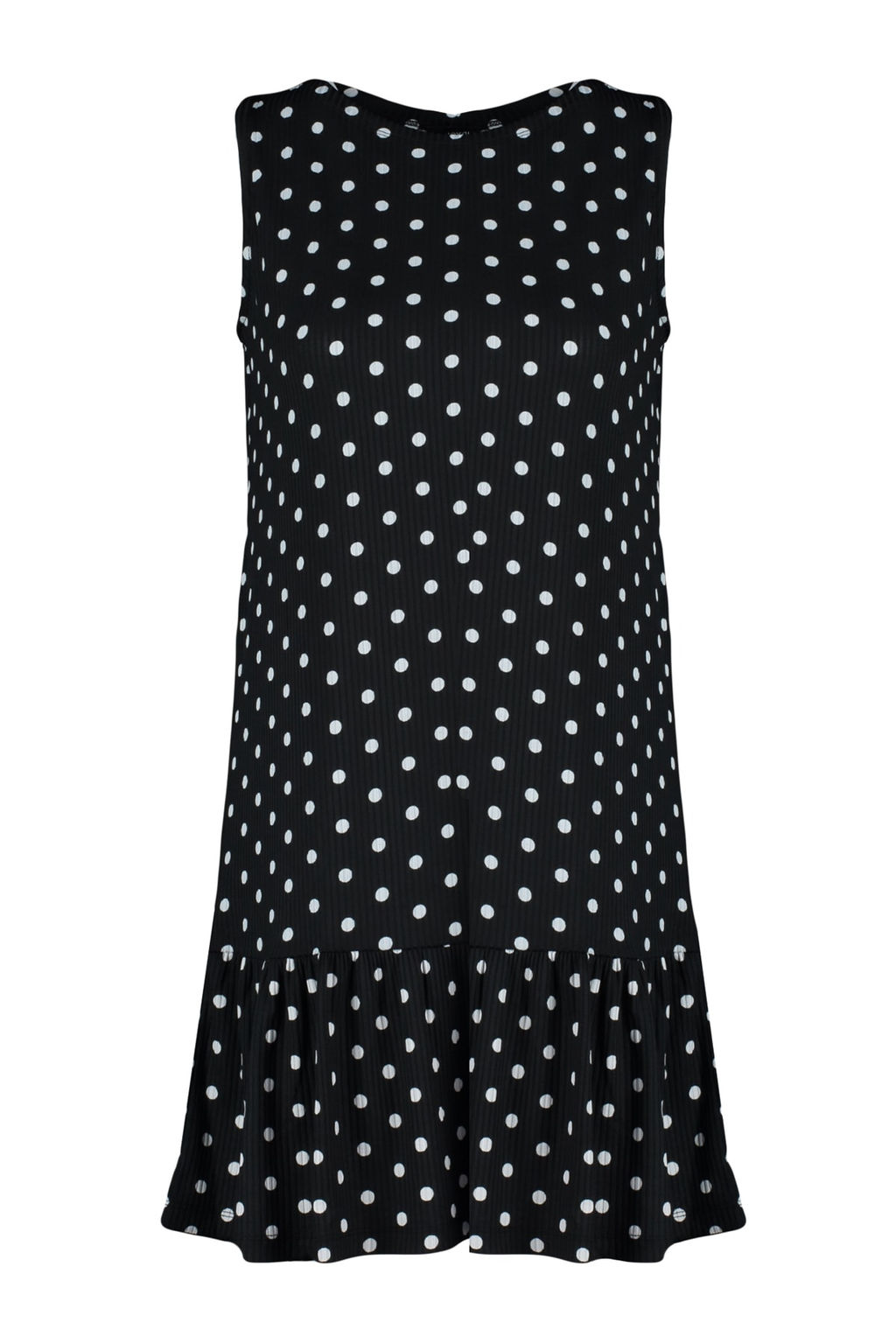 TRENDYOLMILLA Indigo Cicek Bask?l? S?f?r Kol Volanl? Shift/Duz Mini Esnek Orme Elbise TWOSS22EL0794  фото 6
