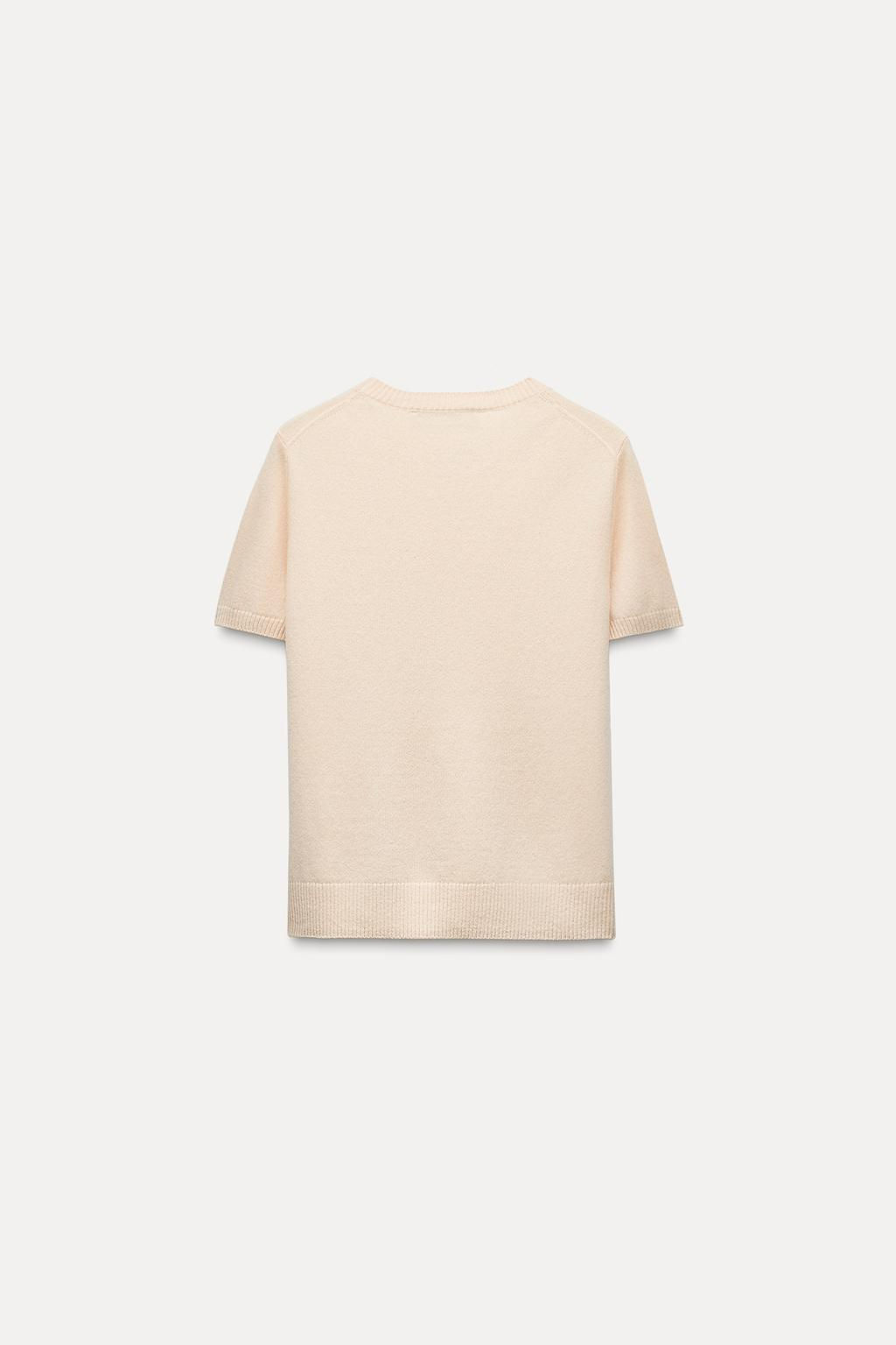 BASIC 100% CASHMERE SHORT SLEEVE TOP - Zara фото 8