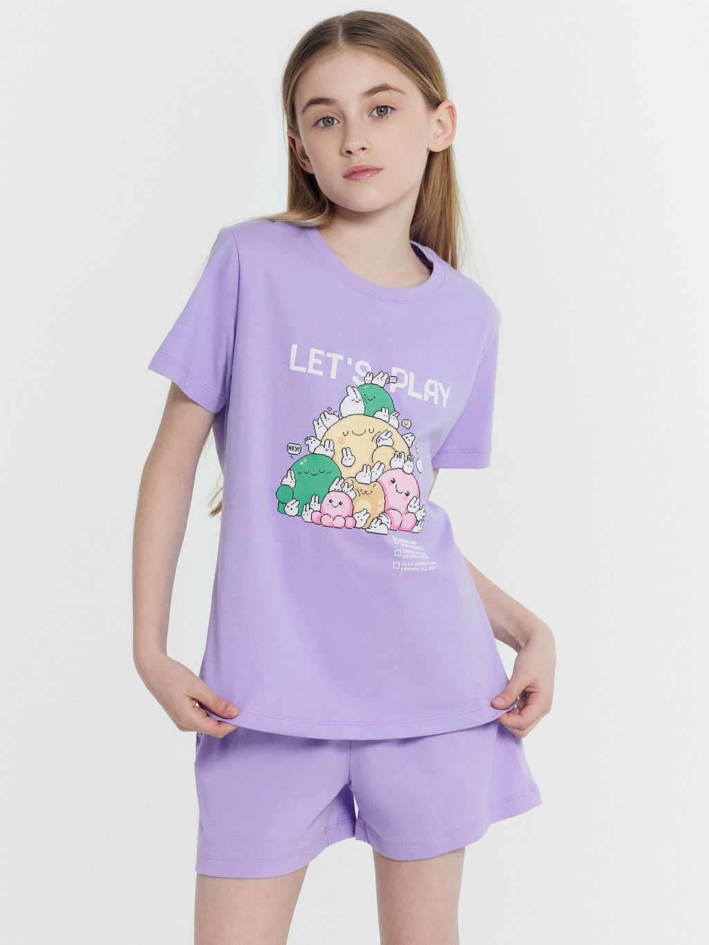 Футболка для девочек фиолетовая с печатью - Mark formelle фото 2