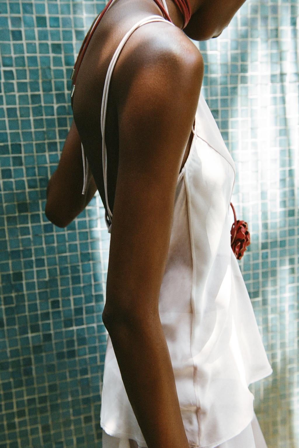 CONTRAST TIE-DYE CAMISOLE TOP - Zara фото 3